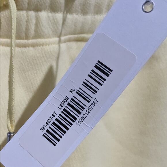 NWT Jonathan Simkhai Standard Evie Terry Sweat Shorts Lemon Women's Size XL - Picture 7 of 10